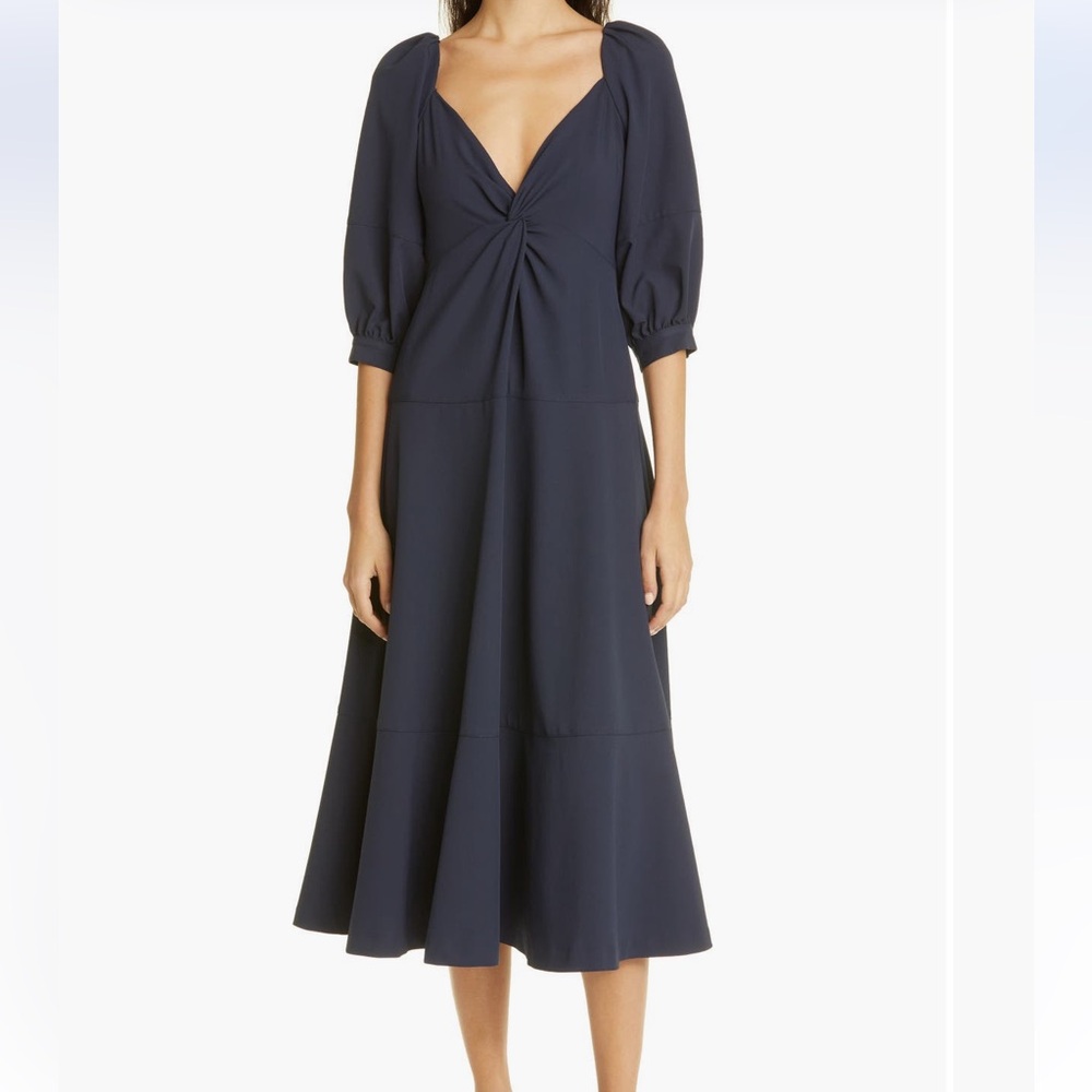 Cinq à Sept Deep Blue Midi Dress
